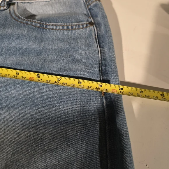 Telepatía Women’s Embroidered Pink Bow Tie Acid Jeans Low Rise Size 9/29 New - Picture 4 of 5